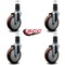 Service Caster 5'' Maroon Poly Wheel Swivel 1-5/8'' Expanding Stem Caster Set, 4PK SCC-EX20S514-PPUB-MRN-158-4 - alternate 2